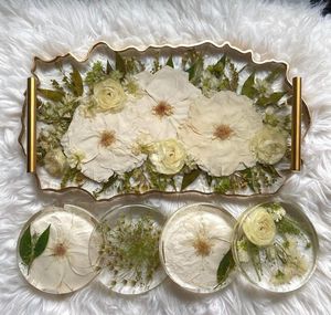 Bandejas de resina con mango de metal para diseño de alta calidad bandeja de servicio decorativa multiusos cocina comedor uso - Product Image 2