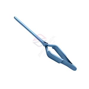 Pinza DeBakey Bulldog de 4.1 Pulgadas, Herramienta Quirúrgica de Grado Médico, Acero Inoxidable con Recubrimiento Azul, Punta Recta, Mango Liso, Certificación CE - Product Image 4