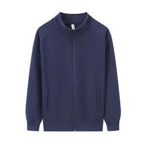 แจ็กเก็ตผ้าฟลีซผู้ชายสำหรับฤดูหนาวปกตั้งอบอุ่นสีทึบสไตล์สตรีทแบบสั่งทำบริการ OEM - Product Image 2