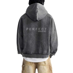 2026 Premium Quality Acid Wash Hoodies Most Selling <b>Style</b> Fashion Pullover Hoodie Boxy Fit Washed Effect Sweatshirt Custom logo - Product Image 3