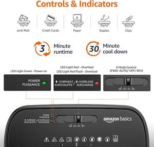 Déchiqueteuse de papier et de cartes de crédit haute sécurité à coupe croisée, 8 feuilles, avec sécurité P-4, arrêt automatique - Product Image 5