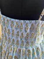 Vestido de algodón indio hecho a mano para mujer, diseño moderno sin mangas, transpirable y personalizado para fiestas de club o regalos de novia