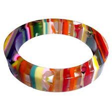 CÓMODA joyería resina acrílico pulsera brazalete exagerado deslumbrante Multicolor ancho Irregular cuadrado acrílico pulseras para - Product Image 5