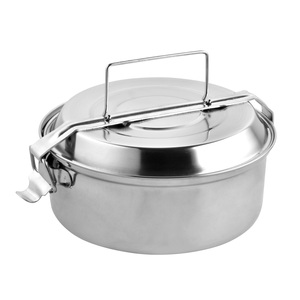 Contenitore per il pranzo in acciaio inossidabile con 2 piatti (18 cm). - Product Image 1