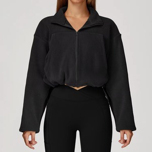 Sweat à capuche en polaire pour femme de haute qualité, poids lourd, logo personnalisé, veste zippée 2026 - Product Image 3