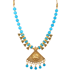 Triangle Ganesh oxydé bleu ciel # # # #   Triangle Ganesh en alliage oxydé bleu ciel, réédition # # # #   Alliage fabriqué "New Title Alloy" - Product Image 4