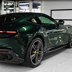 Aulena kuru karbon OEM arka difüzör ön Splitter Spoiler taraf etekler ÖN TAMPON Splitter araba arka difüzör Ferrari Roma için - Product Image 6