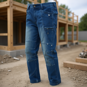 Pantalones de Trabajo de Mezclilla TERRAX Talla 52, Jeans Cómodos para Hombre, Camisetas Polo Promocionales - Product Image 3