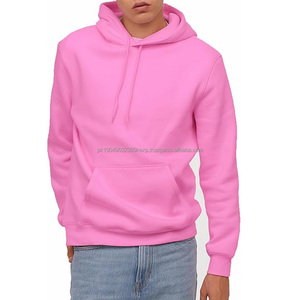 เสื้อฮู้ดผู้ชาย เสื้อสเวตเตอร์มีฮู้ดผ้าฝ้ายผสมสีพื้น มีเชือกผูก - Product Image 4