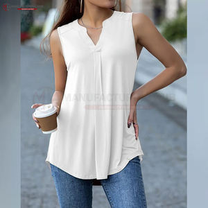 Nuevo diseño de ropa activa, camiseta sin mangas de ajuste Regular para gimnasio para mujer, camiseta sin mangas para verano, camiseta sin mangas de secado rápido para mujer al mejor precio - Product Image 6