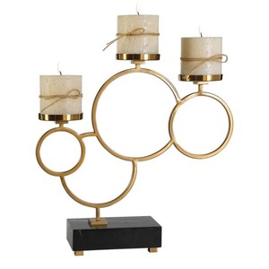 Porte-bougie en métal élégant et stylé pour la décoration de la maison, la table à manger et le style intérieur - Product Image 5