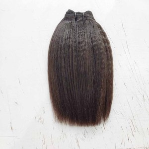 100% máquina de cabello Remy indio crudo recto negro Natural de alta calidad paquetes de trama doble extensiones de cabello humano de caída cero - Product Image 3