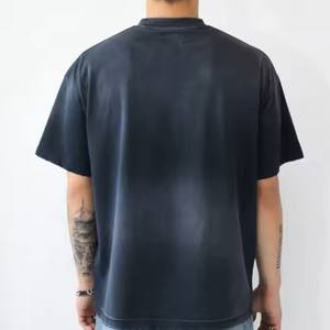 Sun Faded Primavera Verano Lavado Desgastado Tendencia Camisa de manga corta para hombre para Unisex Algodón orgánico de gran tamaño en alta calidad - Product Image 2