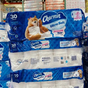 กระดาษทิชชูม้วนแบบนุ่มพิเศษ พิมพ์โลโก้ส่วนตัว ขายส่ง - ปรับแต่งกระดาษเช็ดครัว Charmin Ultra Soft - Product Image 1