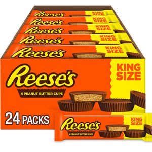 REESE'S Milk Chocolate King Size Peanut Butter Cups, Paquetes de Dulces, 2.8 oz (24 Unidades) - Product Image 4