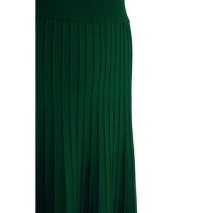 Jupe crayon en tricot respirant vert avec imprimé à pois - Product Image 2