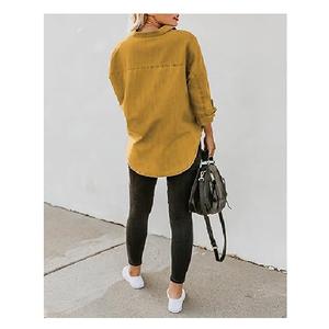 Whole Sale Price OEM Service Solid Color Women <b>Shirt</b> 100% Cotton <b>Long</b> <b>Sleeve</b> Best of Selling From Bangladesh Factory Price - Product Image 5