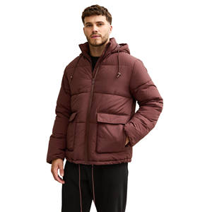 Chaqueta acolchada de invierno transpirable ecológica a prueba de viento impermeable de alta calidad con logotipo personalizado OEM para hombre con relleno de poliéster - Product Image 2