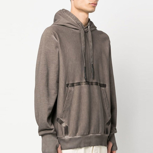 2025 nouveau bas prix meilleur français éponge graphique Vintage acide lavé pull hommes à capuche prix pas cher - Product Image 6