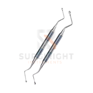 Lucas Curette Curetas de hueso dental Juego dentado de 2 instrumentos quirúrgicos de SurgiRight Instruments - Product Image 1