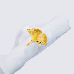 Conception Portugal incroyable anneaux de serviette en forme de Double feuille accessoires de décoration décor de Table décorations de conception anneau de serviette - Product Image 4