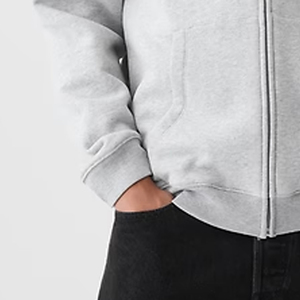 Sweat à capuche pour hommes pour commandes en gros, matière confortable pour un ajustement décontracté avec épaules tombantes et fermeture éclair, prix avantageux / manches longues - Product Image 3