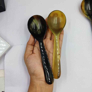 ช้อนเขาควาย สีขาวธรรมชาติ ช้อนกาแฟและเครื่องครัว ช้อนเขาควาย - Product Image 5