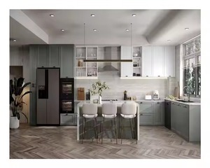 Lujo moderno chapa melamina PVC madera modular cocina fregadero gabinete diseños de Vietnam - Product Image 4