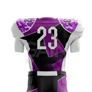 Uniformes de Fútbol Americano Transpirables de Bajo Precio con Mangas Cortas, Nombre del Equipo Personalizado, 100% Poliéster, para Todas las Temporadas - Product Image 6