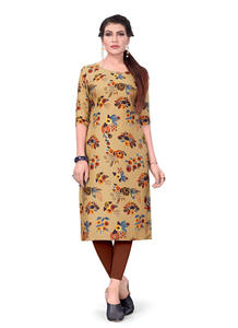 Último estilo de mujer Crepe Kurti Nueva moda corta sin mangas Impreso étnico Casual Wear Party Festive Indian Pakistani - Product Image 2
