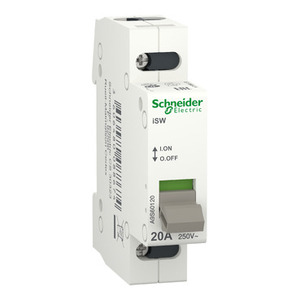 Interruttore a Muro Schneider Electric Acti9 ISW, 1 Polo, 20A 250V, Confezione da 25 - Product Image 1