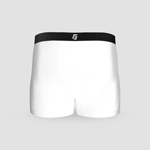 Cómodos calzoncillos de seda blancos para hombre, talla XXL, estilo clásico, tela transpirable de punto, desechables, con logo, en caja - Product Image 1