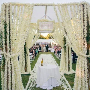 排灯节人造茉莉花弦 & 婚礼装饰白色主题装饰印度花环-尼克装饰线
