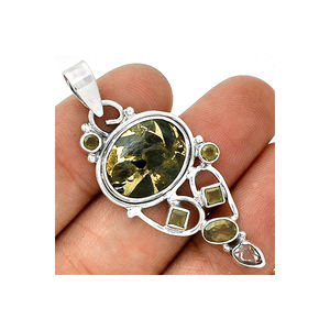 Vente en gros 925 Sterling Silver Copper Black Turquoise Pendentif fait à la main à vendre et est hypoallergénique idéal pour un usage quotidien - Product Image 1