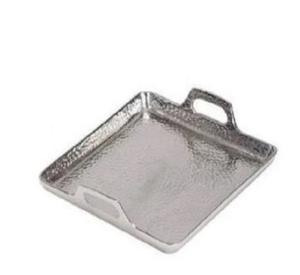 Bandeja de servicio de metal de hierro vintage antigua hecha a mano, mesa decorativa para el hogar, restaurantes y hoteles - Product Image 2