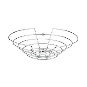 Conception de coupe en cuir antique corbeille de fruits métal aluminium couleur argent forme de cercle utiliser maison et restaurant avec logo personnalisé - Product Image 6