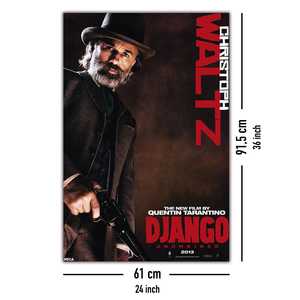 Póster de la película Django Unchained del personaje Dr. King Schultz interpretado por Christoph Waltz para decoración de pared - Product Image 5