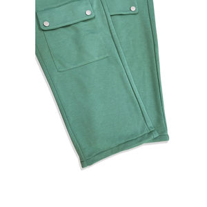 <b>Men's</b> Comfortable Lightweight Polyester Cotton Fleece <b>Trousers</b> Custom Cargo Loose Fit Washed Pant with Sustainable Design - Product Image 6