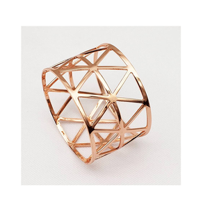 Porte-rond de serviette en cuivre décoration de fête accessoire de vaisselle qualité incroyable personnaliser l'emballage en gros - Product Image 3