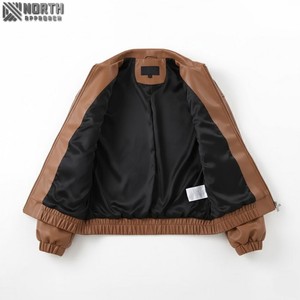 แจ็กเก็ตหนังสำหรับนักขี่มอเตอร์ไซค์เสื้อแจ็กเก็ตหนังบุขนแกะให้ความอบอุ่นสำหรับฤดูหนาว - Product Image 6