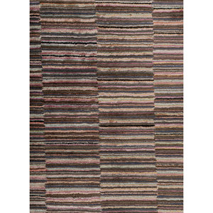 Acar Tra-14447 <b>Hand</b> <b>Tufted</b> Wool & Viscose <b>Rug</b> Pink & Purple Striped Pattern for Living Room Decorations 4m Width 10mm Thickness - Product Image 3