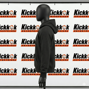 Men's Black Fleece Hooded Sweatshirt Regular Fit Solid Color Casual Autumn Wear With Front Pocket Anti-Pilling Knitted Cotton - Product Image 3