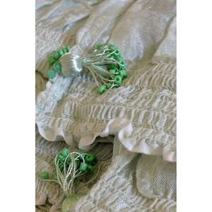 Châle en soie Odemis 100% tissé à la main, luxe, 75x200cm, foulard turc froissé, longue écharpe pour femme - Product Image 3