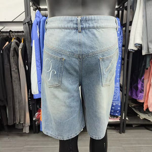 2025 Vintage Summer Custom Design Embroidered Logo Street Style Denim Washed <b>Shorts</b> Street Wear Jean <b>Baggy</b> <b>Shorts</b> Best <b>Shorts</b> - Product Image 2