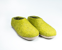 Chaussons unisexes haut de gamme en feutre de l'Himalaya, semelles intérieures confortables en mousse de coton, pour l'automne, l'été et l'hiver, chauds pour la maison, avec semelle intermédiaire en cuir