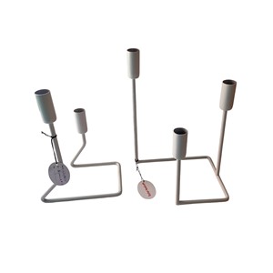 Candelabro de Metal de mesa cuadrado negro de diseño fabuloso portavelas decorativos de Navidad para Cocina Casera hecha de hierro - Product Image 5