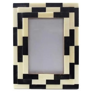 Marco de fotos con incrustaciones de resina de hueso de madera hermoso hecho a mano de la mejor calidad, arte decorativo indio pulido personalizado - Product Image 1