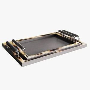 ถาดตกแต่งสแตนเลสทรงสี่เหลี่ยมผืนผ้าถาดตกแต่งบ้านดีไซน์โบราณจากผู้ผลิตและผู้ส่งออก - Product Image 5