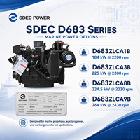 SDEC D683 Serie D683ZLC A9B 264kW 2430U/min Reihensechszylinder Turboaufgeladener Wassergekühlter Schiffsdieselmotor für Patrouillenboote