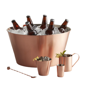 Elegante tina de cerveza de cobre hecha a mano con gran forma personalizada perfecta para uso elegante de almacenamiento de bar y vino - Product Image 4
